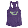 Vermont Weed Women's Racerback Tank-Purple Rush-Allegiant Goods Co. Vintage Sports Apparel