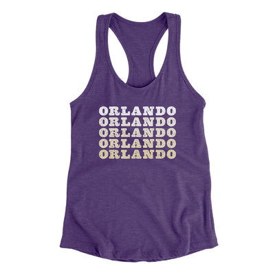 Orlando Repeat Women's Racerback Tank-Purple Rush-Allegiant Goods Co. Vintage Sports Apparel