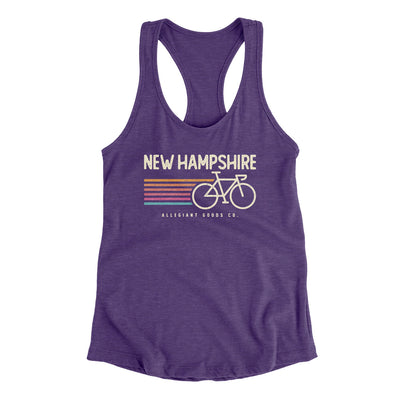 New Hampshire Cycling Women's Racerback Tank-Purple Rush-Allegiant Goods Co. Vintage Sports Apparel