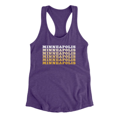 Minneapolis Repeat Women's Racerback Tank-Purple Rush-Allegiant Goods Co. Vintage Sports Apparel