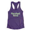 Maryland Weed Women's Racerback Tank-Purple Rush-Allegiant Goods Co. Vintage Sports Apparel