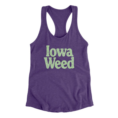 Iowa Weed Women's Racerback Tank-Purple Rush-Allegiant Goods Co. Vintage Sports Apparel