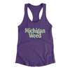 Michigan Weed Women's Racerback Tank-Purple Rush-Allegiant Goods Co. Vintage Sports Apparel