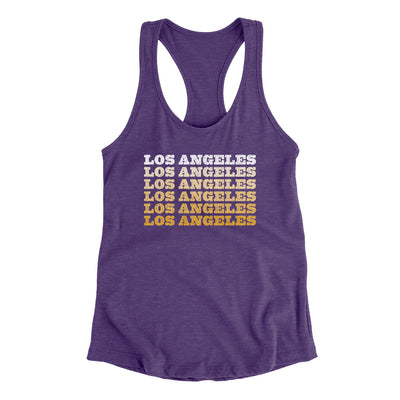 Los Angeles Repeat Women's Racerback Tank-Purple Rush-Allegiant Goods Co. Vintage Sports Apparel