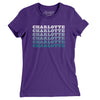 Charlotte Repeat Women's T-Shirt-Purple Rush-Allegiant Goods Co. Vintage Sports Apparel