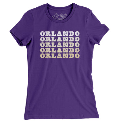 Orlando Repeat Women's T-Shirt-Purple Rush-Allegiant Goods Co. Vintage Sports Apparel