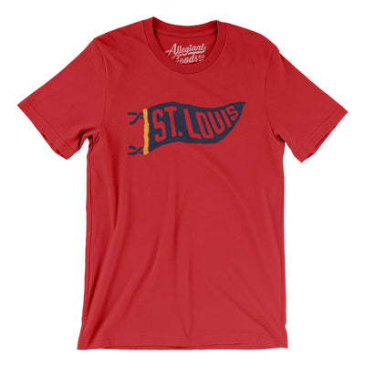 St Louis Pennant Men/Unisex T-Shirt-Red-Allegiant Goods Co. Vintage Sports Apparel