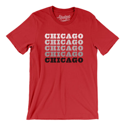 Chicago Repeat Men/Unisex T-Shirt-Red-Allegiant Goods Co. Vintage Sports Apparel