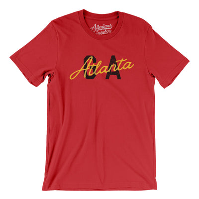 Atlanta Ga Overprinted Men/Unisex T-Shirt-Red-Allegiant Goods Co. Vintage Sports Apparel