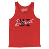 Detroit Mi Overprinted Men/Unisex Tank Top-Red-Allegiant Goods Co. Vintage Sports Apparel