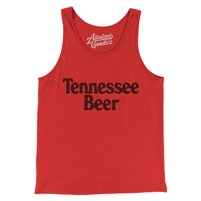 Tennessee Beer Men/Unisex Tank Top-Red-Allegiant Goods Co. Vintage Sports Apparel