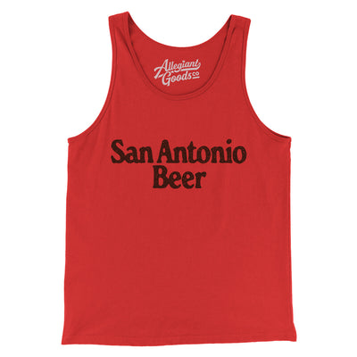 San Antonio Beer Men/Unisex Tank Top-Red-Allegiant Goods Co. Vintage Sports Apparel