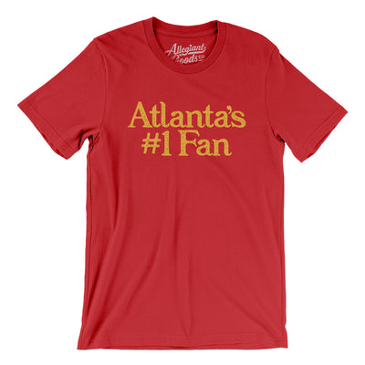 Atlanta's Number 1 Fan Men/Unisex T-Shirt-Red-Allegiant Goods Co. Vintage Sports Apparel