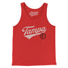 Tampa Vintage Script Men/Unisex Tank Top-Red-Allegiant Goods Co. Vintage Sports Apparel