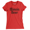 Illinois Beer Women's T-Shirt-Red-Allegiant Goods Co. Vintage Sports Apparel