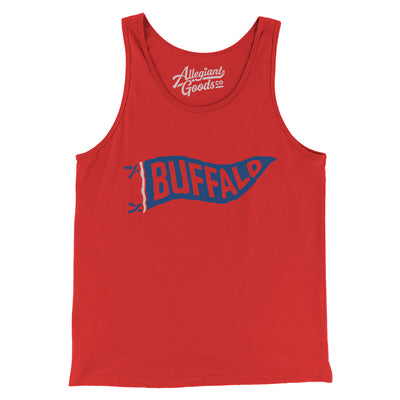 Buffalo Pennant Men/Unisex Tank Top-Red-Allegiant Goods Co. Vintage Sports Apparel