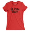 St. Pete Beer Women's T-Shirt-Red-Allegiant Goods Co. Vintage Sports Apparel