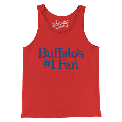 Buffalo's Number 1 Fan Men/Unisex Tank Top-Red-Allegiant Goods Co. Vintage Sports Apparel