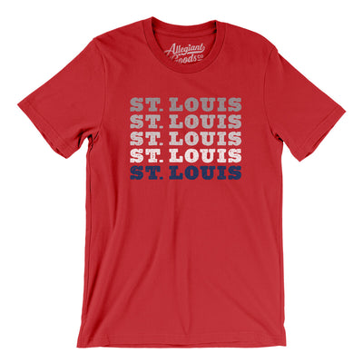 St Louis Repeat Men/Unisex T-Shirt-Red-Allegiant Goods Co. Vintage Sports Apparel