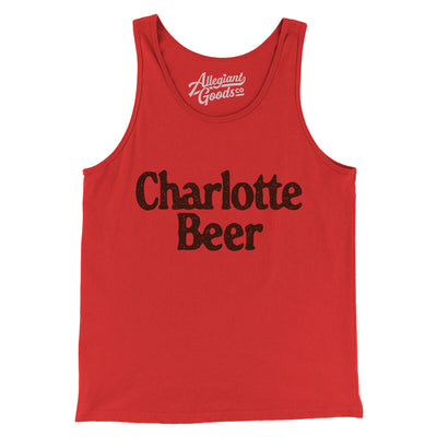 Charlotte Beer Men/Unisex Tank Top-Red-Allegiant Goods Co. Vintage Sports Apparel