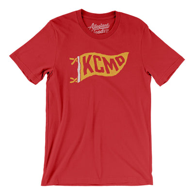 Kcmo Pennant Men/Unisex T-Shirt-Red-Allegiant Goods Co. Vintage Sports Apparel