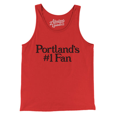 Portland's Number 1 Fan Men/Unisex Tank Top-Red-Allegiant Goods Co. Vintage Sports Apparel