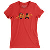 Atlanta Ga Overprinted Women's T-Shirt-Red-Allegiant Goods Co. Vintage Sports Apparel