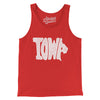 Iowa State Shape Text Men/Unisex Tank Top-Red-Allegiant Goods Co. Vintage Sports Apparel