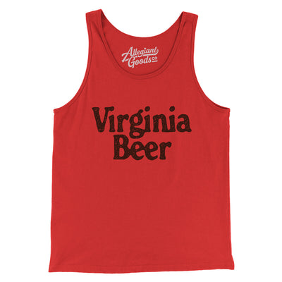 Virginia Beer Men/Unisex Tank Top-Red-Allegiant Goods Co. Vintage Sports Apparel