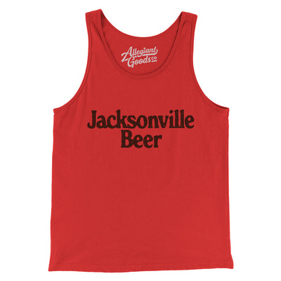 Jacksonville Beer Men/Unisex Tank Top-Red-Allegiant Goods Co. Vintage Sports Apparel