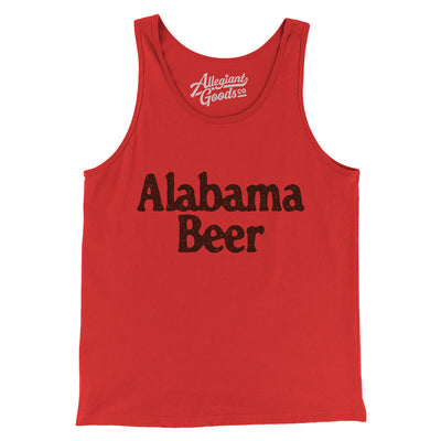 Alabama Beer Men/Unisex Tank Top-Red-Allegiant Goods Co. Vintage Sports Apparel