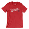 Washington Dc Vintage Script Men/Unisex T-Shirt-Red-Allegiant Goods Co. Vintage Sports Apparel