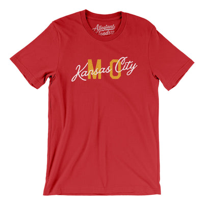 Kansas City Mo Overprinted Men/Unisex T-Shirt-Red-Allegiant Goods Co. Vintage Sports Apparel