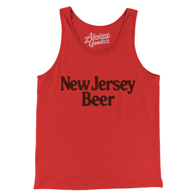 New Jersey Beer Men/Unisex Tank Top-Red-Allegiant Goods Co. Vintage Sports Apparel