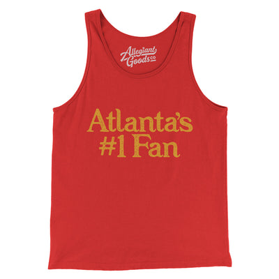 Atlanta's Number 1 Fan Men/Unisex Tank Top-Red-Allegiant Goods Co. Vintage Sports Apparel