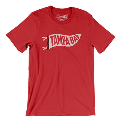 Tampa Bay Pennant Men/Unisex T-Shirt-Red-Allegiant Goods Co. Vintage Sports Apparel