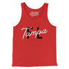 Tampa Fl Overprinted Men/Unisex Tank Top-Red-Allegiant Goods Co. Vintage Sports Apparel