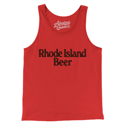 Rhode Island Beer Men/Unisex Tank Top-Red-Allegiant Goods Co. Vintage Sports Apparel