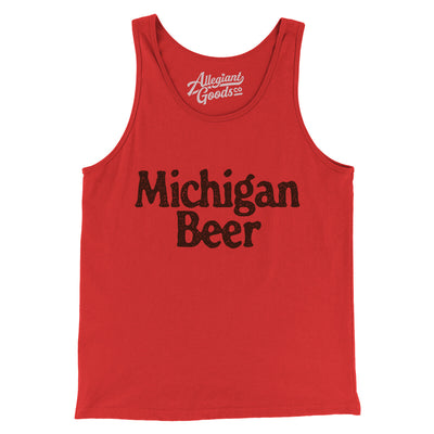 Michigan Beer Men/Unisex Tank Top-Red-Allegiant Goods Co. Vintage Sports Apparel