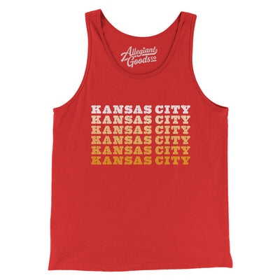 Kansas City Repeat Men/Unisex Tank Top-Red-Allegiant Goods Co. Vintage Sports Apparel