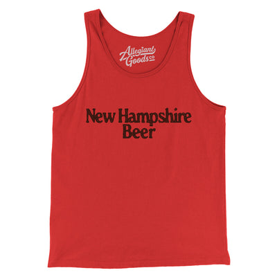 New Hampshire Beer Men/Unisex Tank Top-Red-Allegiant Goods Co. Vintage Sports Apparel