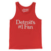 Detroit's Number 1 Fan Men/Unisex Tank Top-Red-Allegiant Goods Co. Vintage Sports Apparel