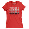 Chicago Repeat Women's T-Shirt-Red-Allegiant Goods Co. Vintage Sports Apparel