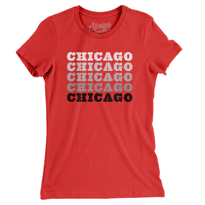 Chicago Repeat Women's T-Shirt-Red-Allegiant Goods Co. Vintage Sports Apparel