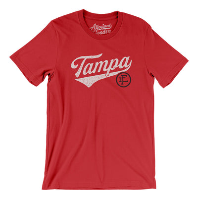 Tampa Vintage Script Men/Unisex T-Shirt-Red-Allegiant Goods Co. Vintage Sports Apparel