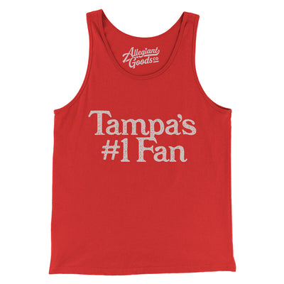 Tampa's Number 1 Fan Men/Unisex Tank Top-Red-Allegiant Goods Co. Vintage Sports Apparel