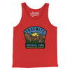Yosemite National Park Badge Men/Unisex Tank Top-Red-Allegiant Goods Co. Vintage Sports Apparel