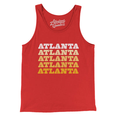 Atlanta Repeat Men/Unisex Tank Top-Red-Allegiant Goods Co. Vintage Sports Apparel