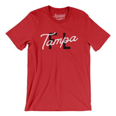 Tampa Fl Overprinted Men/Unisex T-Shirt-Red-Allegiant Goods Co. Vintage Sports Apparel