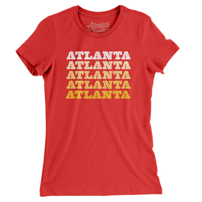 Atlanta Repeat Women's T-Shirt-Red-Allegiant Goods Co. Vintage Sports Apparel